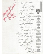 Rex Kern Signed Response to Fan Letter Colts Ohio State - £23.34 GBP