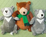 KOHL&#39;S CARES TEDDY YOU&#39;RE ALL MY FAVORITE BEARS 8&quot;-9&quot; PLUSH LOT GRAY BRO... - $10.80