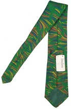 NEW Turnbull &amp; Asser Pure Silk Tie!  Green With Colorful Brushstroke Pat... - £66.67 GBP