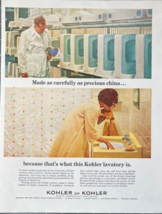 1963 Kohler Vintage Print Ad Made As Carefully As Precious China Sink Fa... - £11.55 GBP