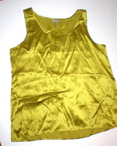 New Designer J. Jill 100% Silk Cami Green Tank M Petite Womens Sleeveles... - £69.61 GBP