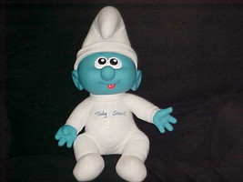 14" Baby Smurf Plush Stuffed Doll By Hasbro From 1984 Rare Nice Condition - $148.49