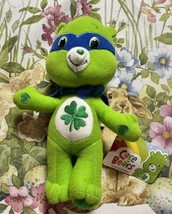 Care Bears Good Luck Bear Green 8&quot; Stuffed Plush by Nanco Clover Shamroc... - $8.99