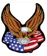 1 NEW JUMBO AMERICAN EAGLE MOTORCYCLE ENGINE USA JACKET BACK PATCH JBP29 - $23.74