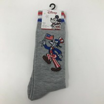 Mickey Mouse Goofy Uncle Sam Crew Socks Size 10-13 - £13.70 GBP