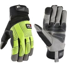 Wells Lamont FX3 Men's Indoor/Outdoor Hi-Viz Work Gloves Black/Yellow Large - $17.95