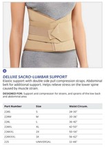 DJO Bell-Horn  Deluxe Sacro-Lumbar Support XL- Compress Strains, Sprains - £15.88 GBP