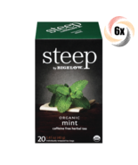 6x Boxes Steep Bigelow Organic Mint Herbal Tea | 20 Bags Each | 1.4oz - $52.68 CAD