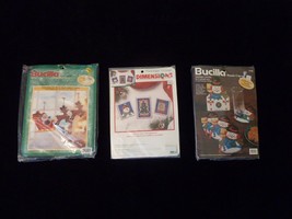 3 Christmas Cross Stitch Kits Bucilla Dimensions Lot Bulk NOS  - $38.12