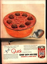 1954 Chef Boy-Ar-Dee Spaghetti Meat Balls Vintage Print Ad Hot Meal Cool... - $25.98