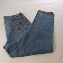 Carhartt B17-DST Men's 40×32 Blue Cotton Denim Jeans Measured Size 38×31 image 2