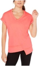 Calvin Klein Womens Activewear V Neck Fitness Asymmetrical Pullover T-Shirt, XL - £32.03 GBP