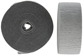 4 Rolls Crepe Paper Streamers 290 ft Total-Made in USA (Gray) - £6.96 GBP