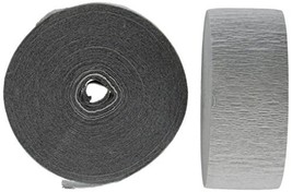 4 Rolls Crepe Paper Streamers 290 ft Total-Made in USA (Gray) - $8.90