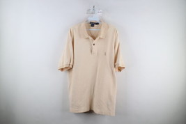 Vtg 90s Nautica Mens Large Distressed Thermal Waffle Knit Collared Polo Shirt - £27.21 GBP