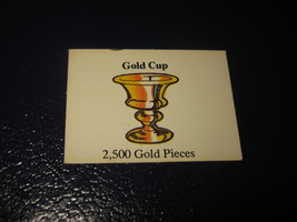 1980 TSR D&D: Dungeon Board Game Piece: Treasure 3rd Level Card- Gold Cup - $1.00