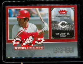 2006 Fleer Greats Of The Game Baseball Card CIN-KG Ken Girffey Sr Reds 1973-1981 - £8.54 GBP