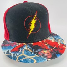 DC Comics The Flash Graphics Original Snapback Adjustable Hat Cap Lightn... - $15.63