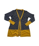 Hawthorne Shirts Women Medium Blue Yellow Stripe Pockets Casual Comfy St... - $8.60
