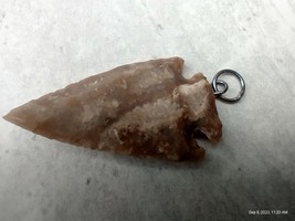 Stone Arrowhead Pendant With Jump Ring Arrowhead D123 - $10.98