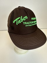 Tabor Prospect Tractor Service Vintage Trucker Hat SnapBack Brown USA Made - £10.46 GBP