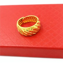 6 style Models Ring Men Dubai 24K Gold Anti-allergy Smooth Simple Wedding Couple - £16.68 GBP