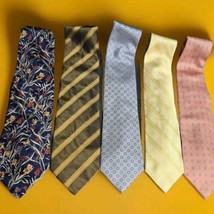 Lot 5 Neckties Hugo Boss Jos A Bank Nautica Davide Cenci Kieselstein Cor... - $28.04