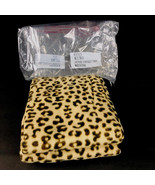 Leopard Fleece Coverlet Twin Mallory Lane New 67 X 90 Inches Animal Print - $36.36