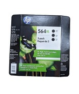 HP 564 XL Three Pack Black Ink High Yield Cartridges NEW IN PACKAGE  - $48.76 CAD