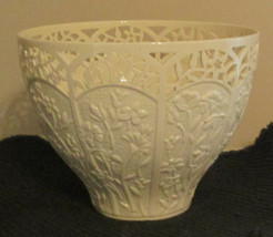 Tall Lenox White Porcelain Jasmine Centerpiece Bowl  Dish - $88.25