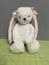 Lamb &amp; Ivy Co Bedtime Originals White Pink Bunny Rabbit Plush Stuffed Animal Toy - £17.28 GBP