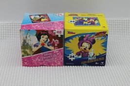 Lot of 2 New Puzzles-24 Pc. Minnie and the Roadster Racers-48 Pc. Snow W... - £9.33 GBP