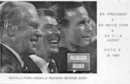 Gerald Ford ~Ronald Reagan~ George Bush Vote 1980 President Election Postcard... - £6.54 GBP