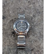 Vintage Timex Expedition Watch Men Silver Tone Indiglo 50M Date Black Dial - $18.99