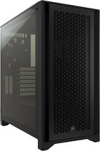 4000D AIRFLOW Tempered Glass Mid Tower ATX Case High Airflow Cable Manag... - $243.36