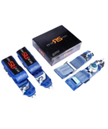 RS Racing Blue Seat Belt Harness 4 Point 3&quot; Snap On Sports Cam Lock Univ... - £104.73 GBP
