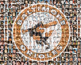 Baltimore Orioles Player Mosaic Print Art of over 100 Past and Present Players - £34.40 GBP+