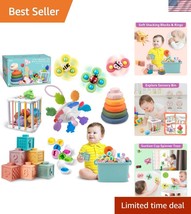 Safe and Soft Baby Sensory Toy Set: Includes Stacking Blocks &amp; Teething ... - $1,008.82 MXN