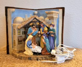 The Franklin Mint Lighted THE NATIVITY &quot; Book &quot; Figurine Sculpture - £55.08 GBP