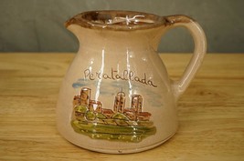 Vintage Souvenir Redware Art Pottery Peratallada Spain Milk Cream Pitcher - £16.77 GBP