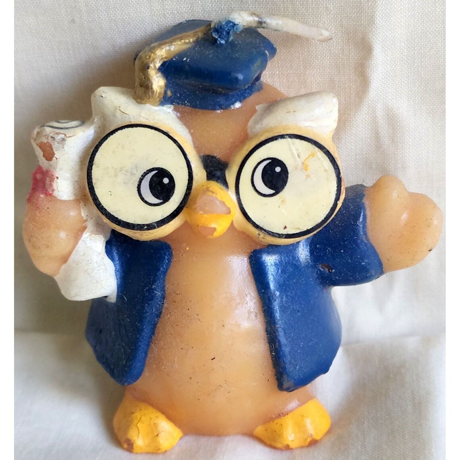 Ready Vintage Owl Graduate Russ Berrie 2283 Graduation 2.5&quot; Adorable See... - $7.19