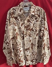 Vintage Tori Richard Honolulu Hawaiian Print Long Sleeve Polyester Blouse Size M - $28.21