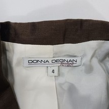 Donna Degnan Women's Brown/White Floral Cropped Jacket Size 4 image 3