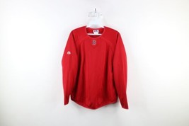 Vintage Majestic Womens Small Boston Red Sox Baseball Fleece Lined Sweatshirt - £35.57 GBP