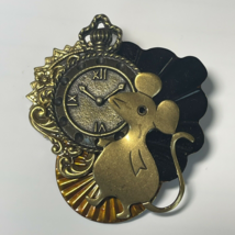 Vintage Mouse an Clock Brooch - Pin - £23.08 GBP