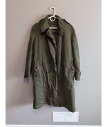 1950 US ARMY OD-7 OVERCOAT W/ BUTTON-IN WOOL LINER 1952 KOREAN WAR SIZE ... - $57.09