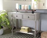 Safavieh Home Collection Haines Greige 2-Drawer Bottom Shelf Console Table - $242.99