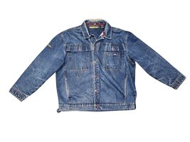 VTG MECCA Vintage SZ 2XL Logo Blue Denim Trucker jean Jacket Buttons Y2K... - €25,06 EUR