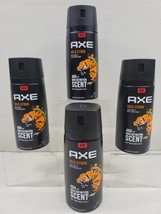 (4) AXE Gold Citron Cool Citrus White Woods Scent 48 HR Deodorant Spray 4 Oz NEW - £28.44 GBP