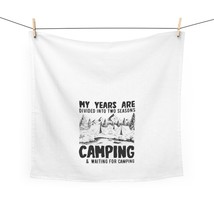 Camping Adventure Tea Towel: 100% Cotton, Unique Black and White Print f... - £19.35 GBP